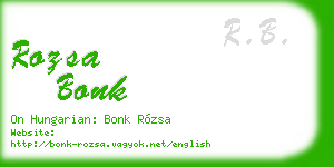 rozsa bonk business card